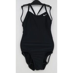 Nike Womens Spiderback One Piece Swimsuit Black  Size 30/4